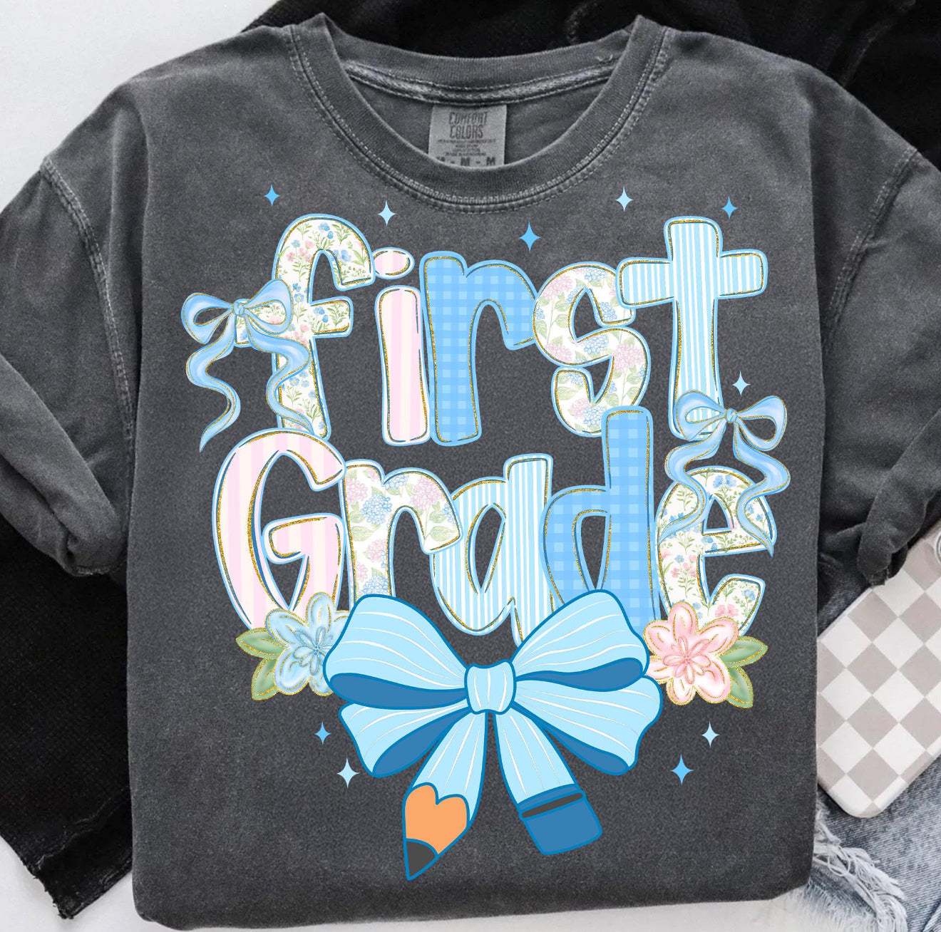 Grade Level Preppy Pencil Bow (Adult)