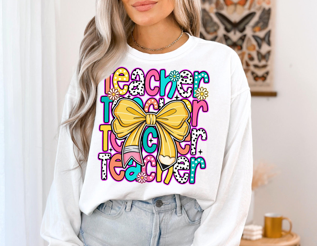 Teacher Pencil Bow