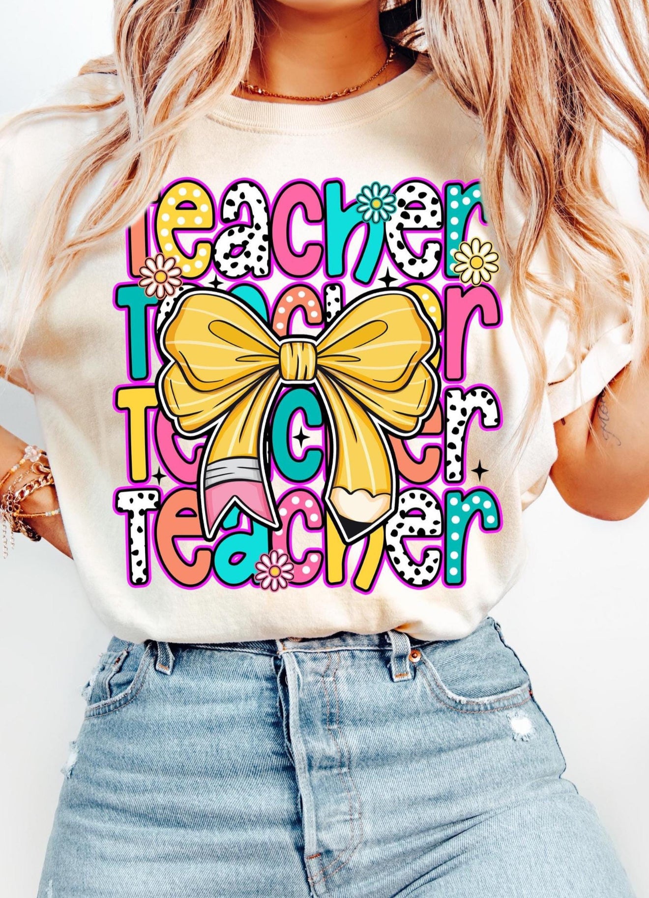 Teacher Pencil Bow