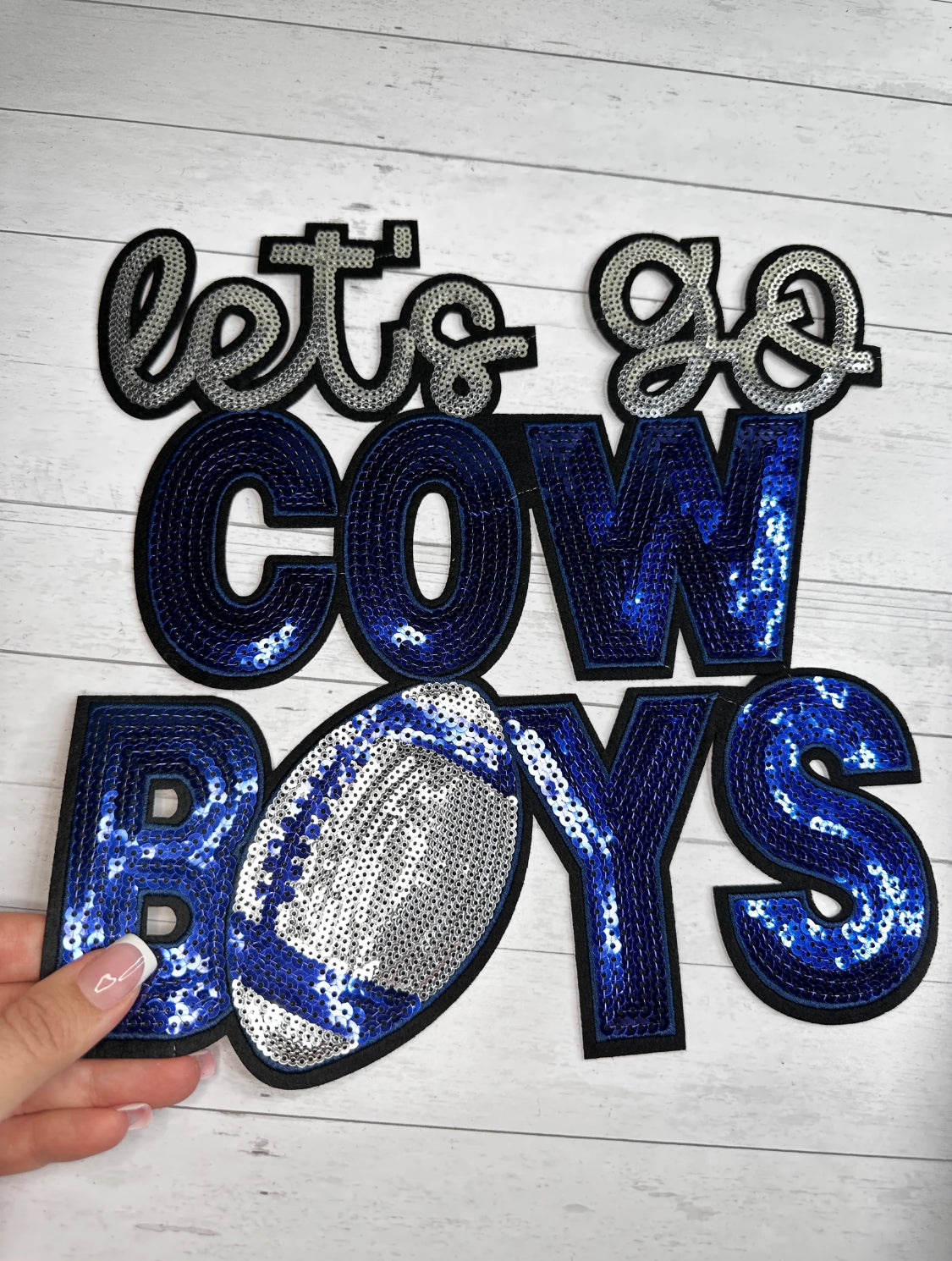 Let's Go Cowboys (Sequin Patch)