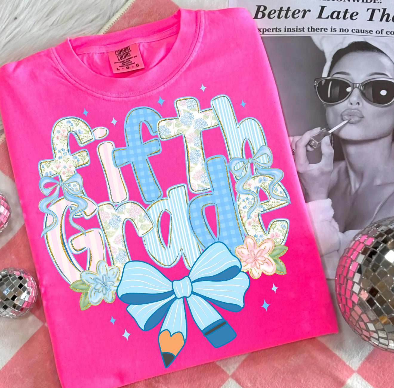 Grade Level Preppy Pencil Bow (Adult)
