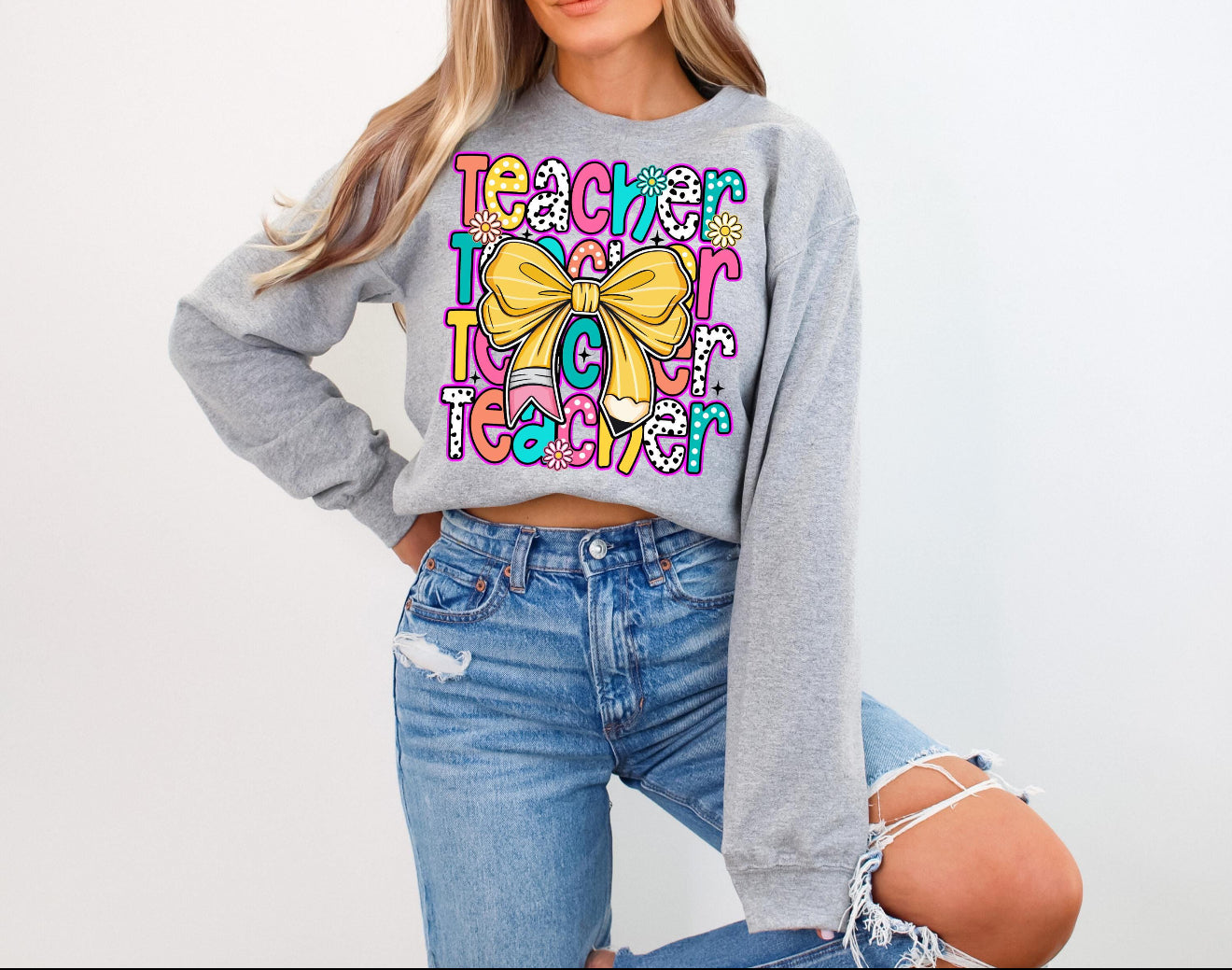 Teacher Pencil Bow