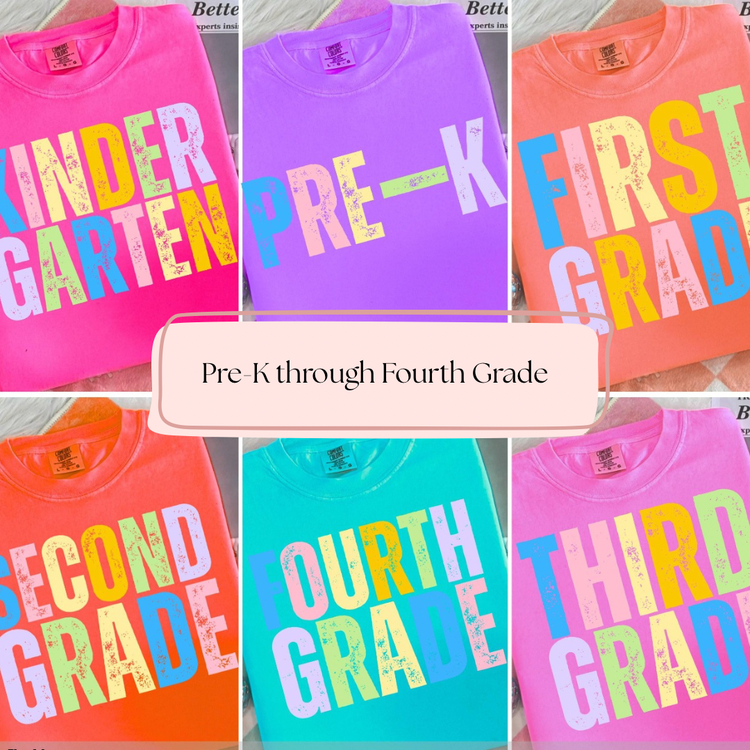 Grade Level Neon Font (Adult)