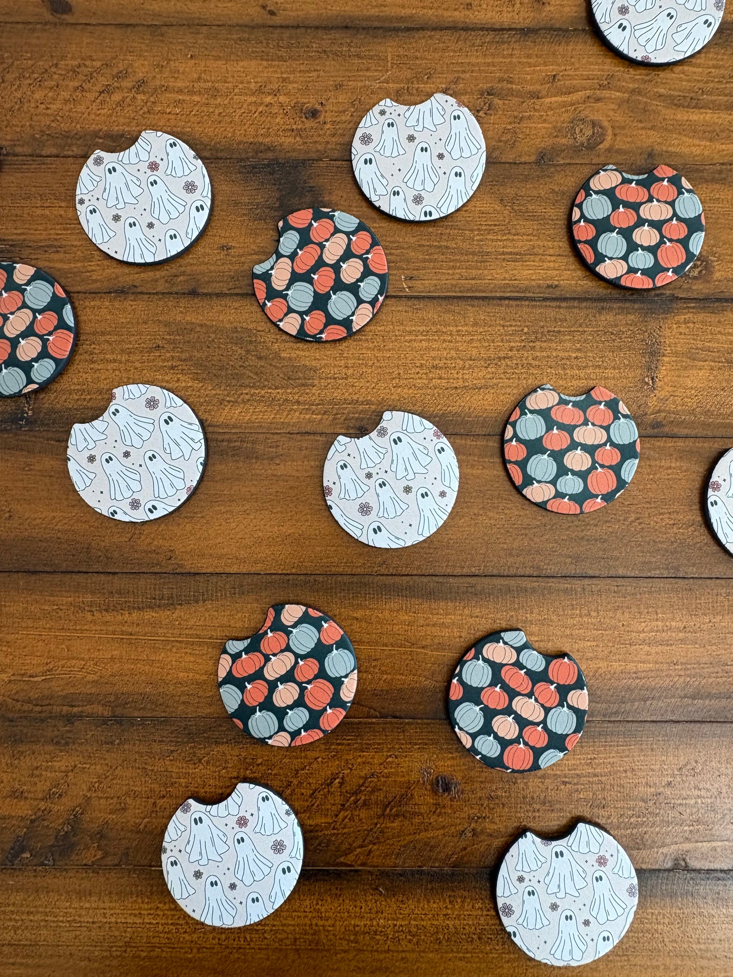 Car Coasters - Fall Pumpkins
