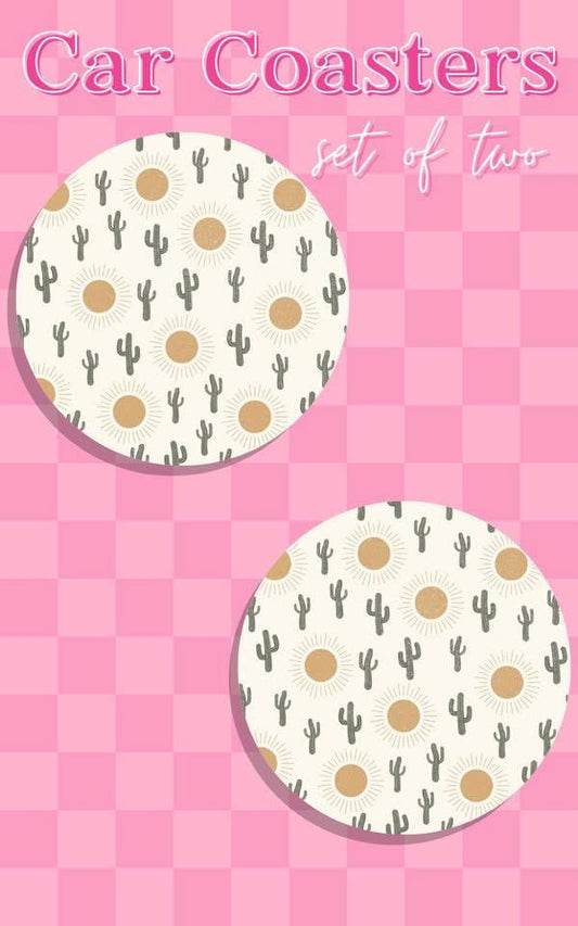 Car Coasters - Cactus