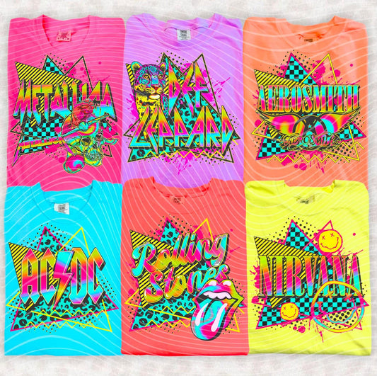 Neon Rock Bands Shirts (Special Edition - Select Styles)