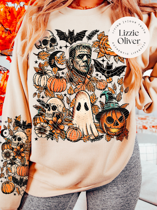 Halloween Things + Sleeve Design Comfort Colors® Sweatshirt