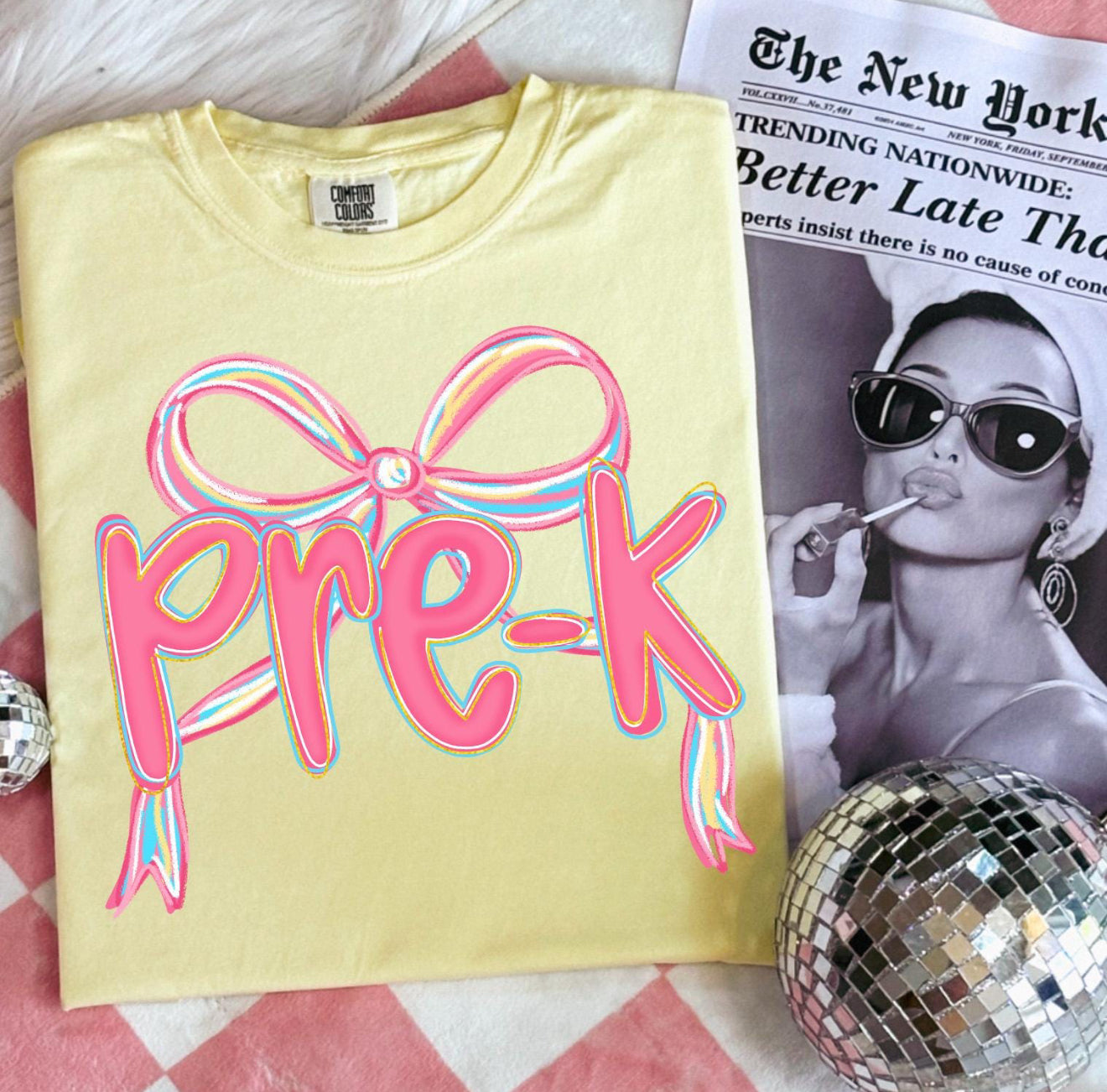Grade Level Pretty Pink Bow (Adult)