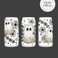 Boho Floral Ghost 16 oz Glass Can