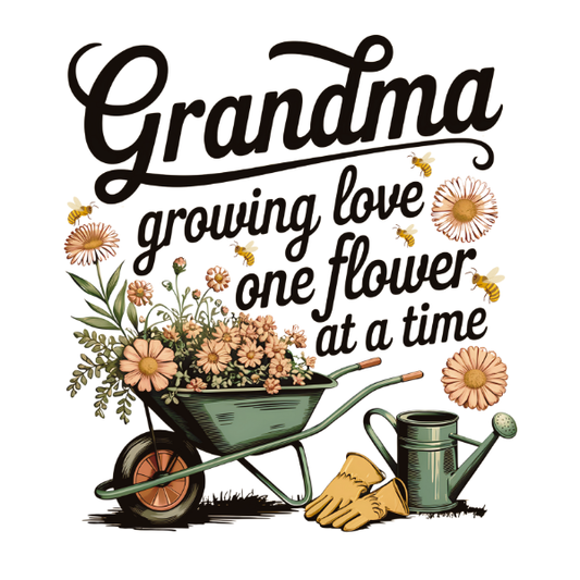 Grandma Growing One Flower Magnet