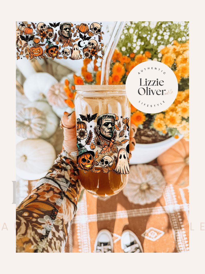 Halloween Things 16 oz Glass Can