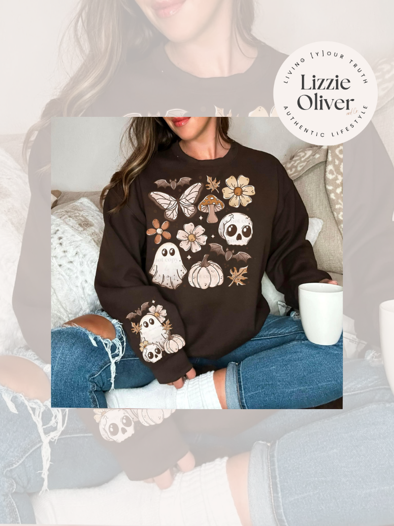 Fall Things + Sleeve Design Crewneck Sweatshirt