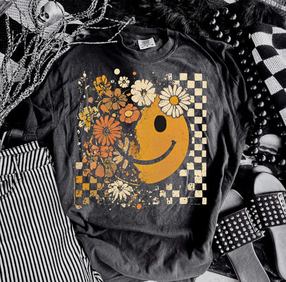 Retro Fall Smiley T-Shirt