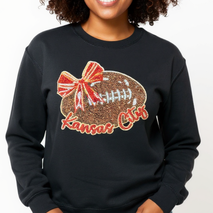 Kansas Sequins Football Sweatshirt (Multi-Brand)