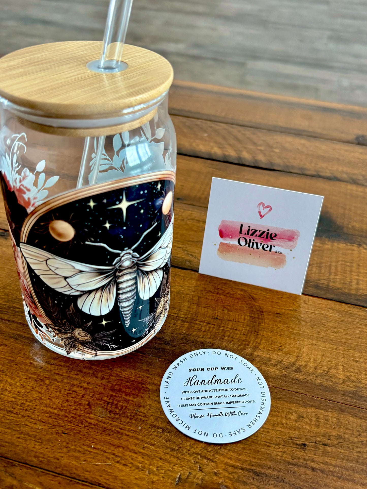 Mystic Moth Libbey Glass Cup