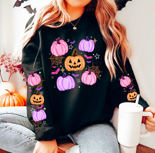 Neon Pumpkins 16 oz Glass