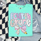 Grade Level Preppy Floral Pencil Bow (Adult)