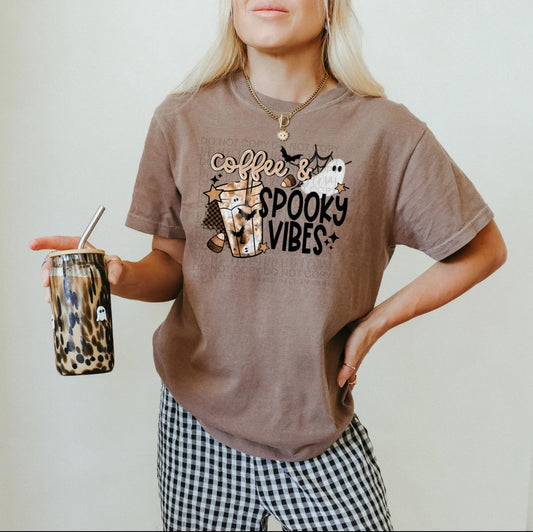 Coffee and Spooky Vibes Comfort Colors® T-Shirt