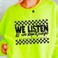 We Listen/Judge
