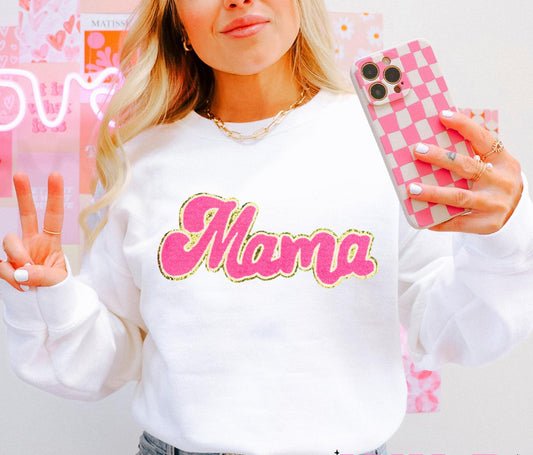 Mama Pink/Gold (Chenille Patch)