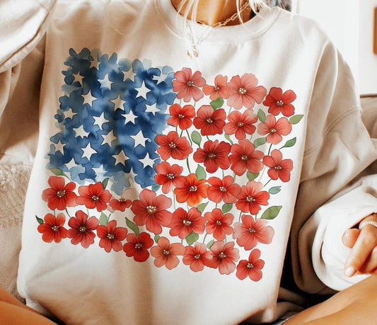 USA Flower Flag