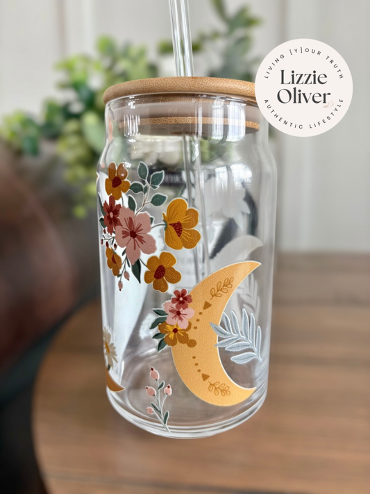 MYSTIC MOON FLORAL 16 OZ GLASSWARE