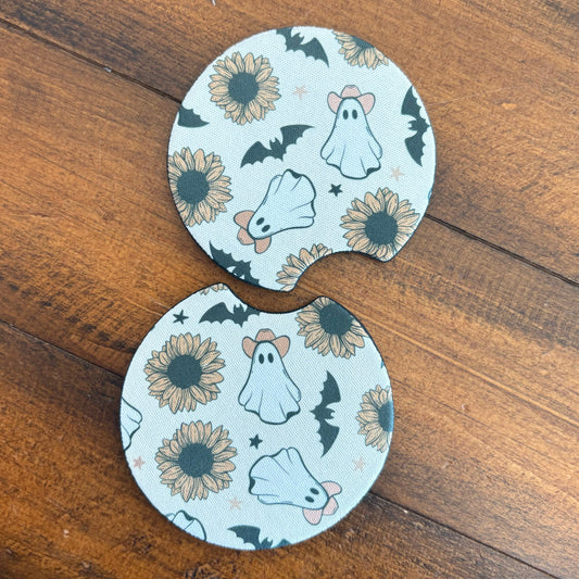 Car Coasters - Cowboy Halloween