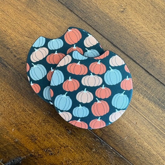 Car Coasters - Fall Pumpkins